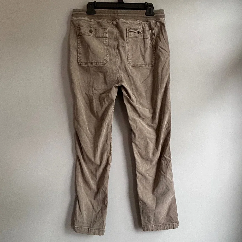 Faherty Brand Mens Utility Drawstring Pants Brown Olive Tencel Blend Size M